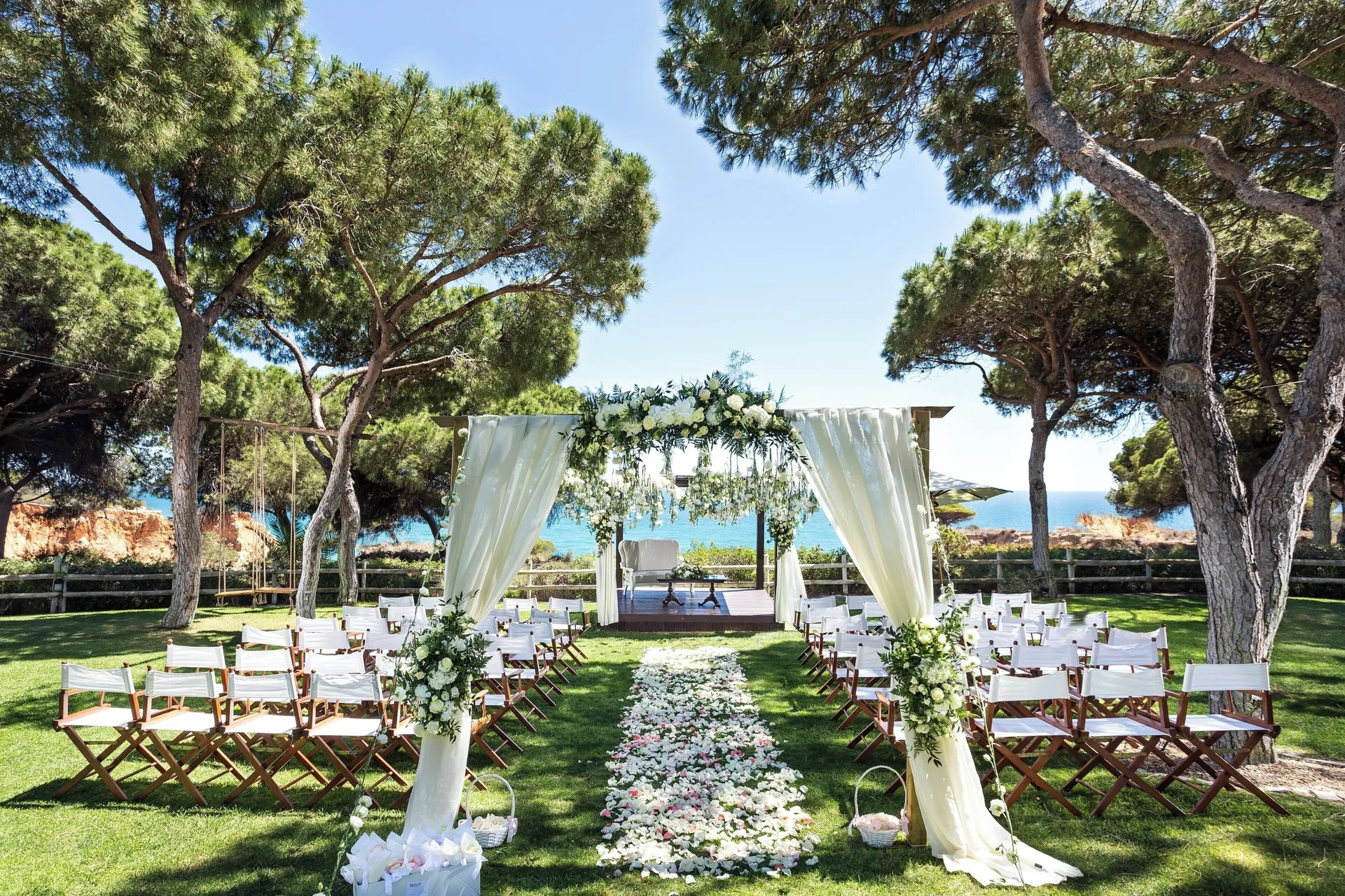Pine Cliffs resort wedding area