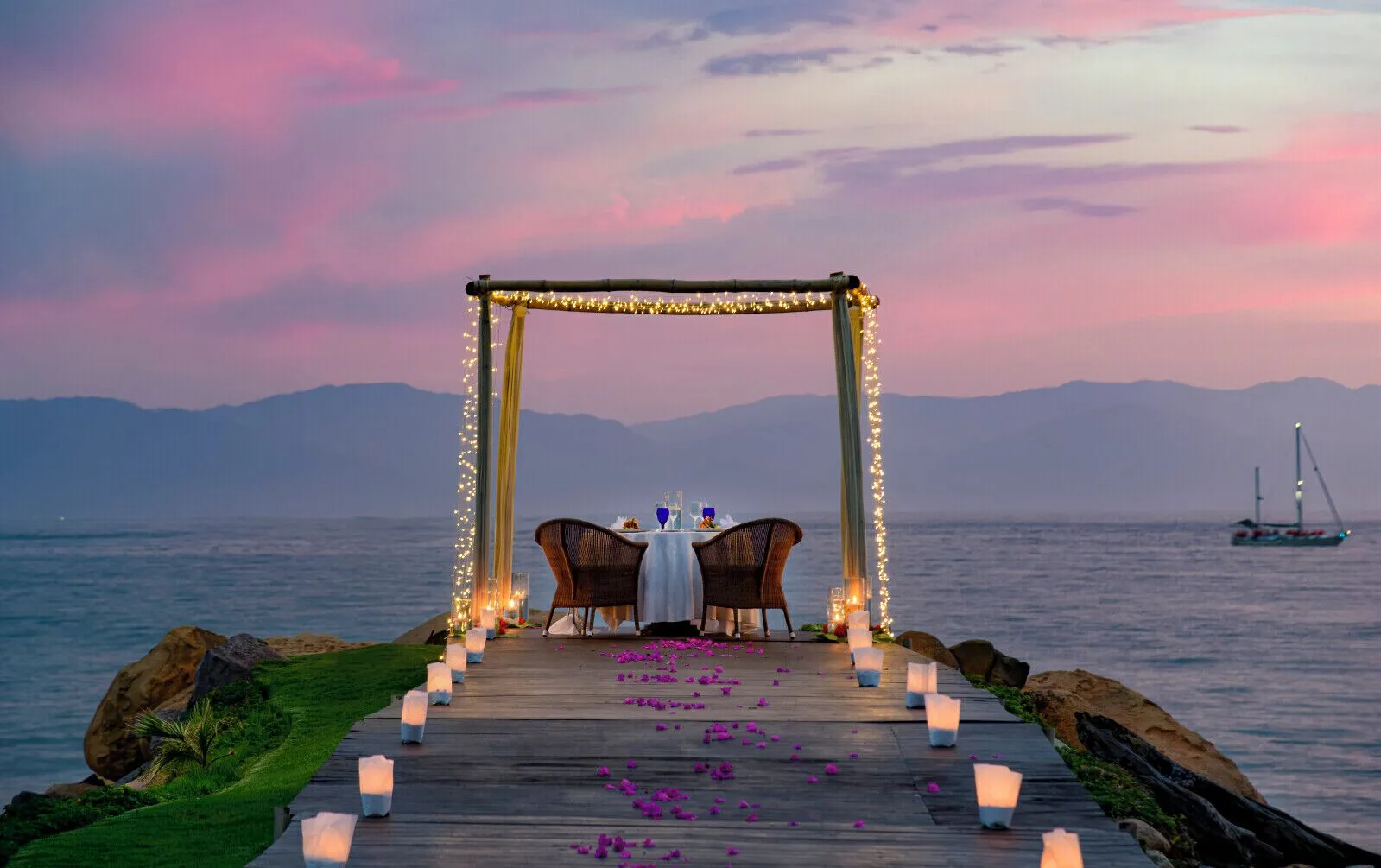 Velas Vallarta Suites Resort - romantic dinner
