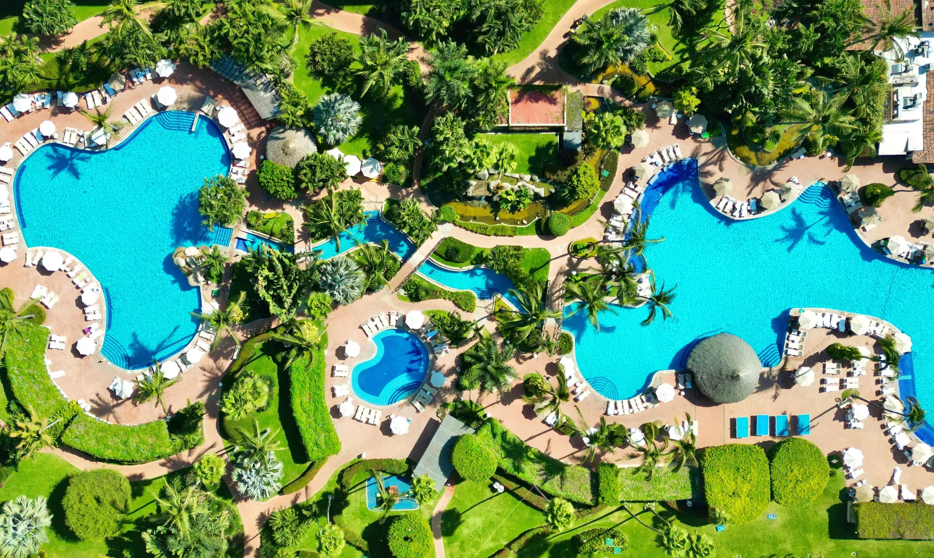 Velas Vallarta Suites Resort - pool aerial view